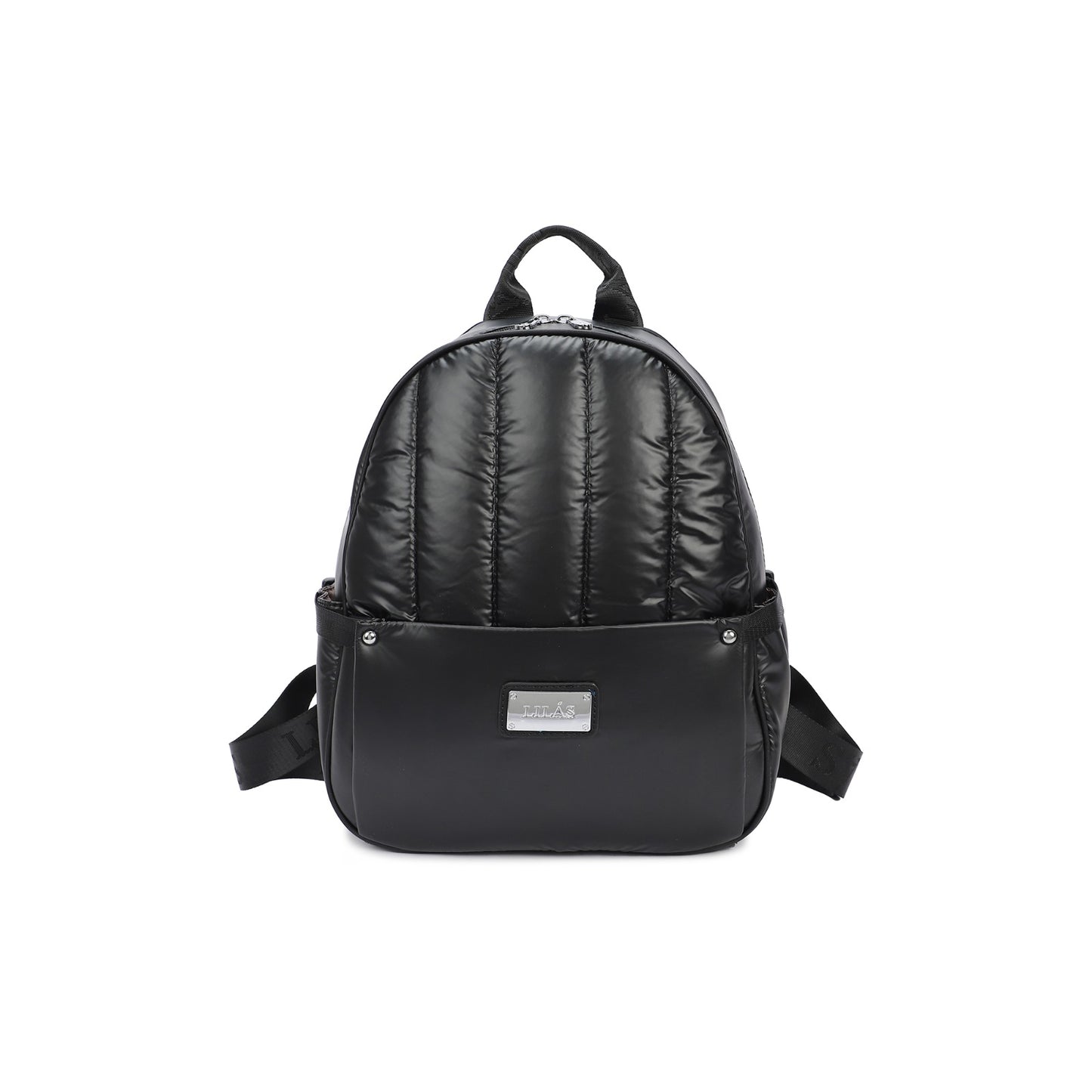 Mochila LILÁS Negra Acolchada Mujer Eco Cuero Liviana Urbana