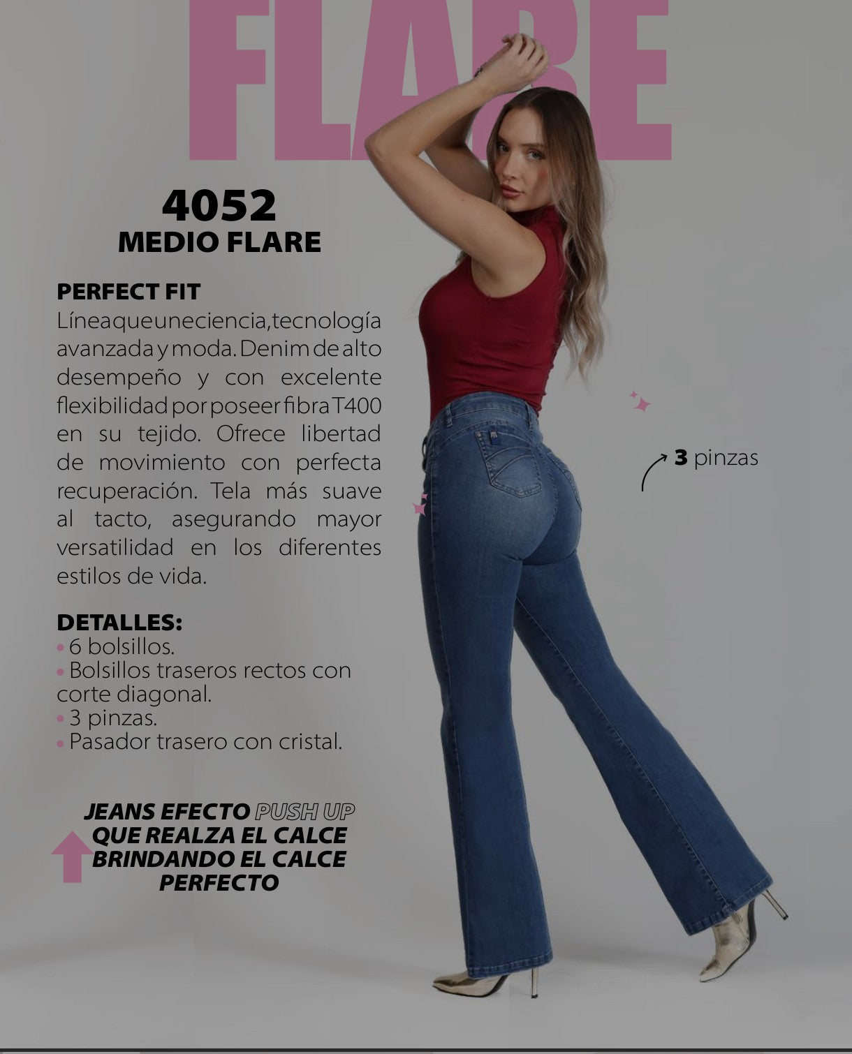 Jeans mohicano mujer original 4052