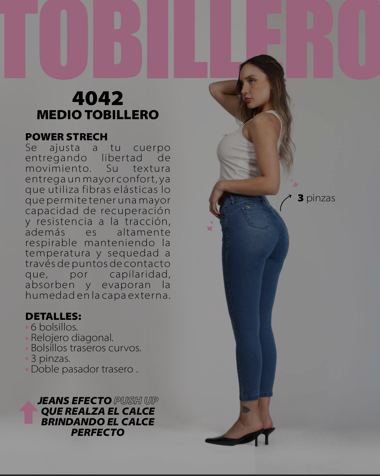 Jeans Mohicano mujer original 4042