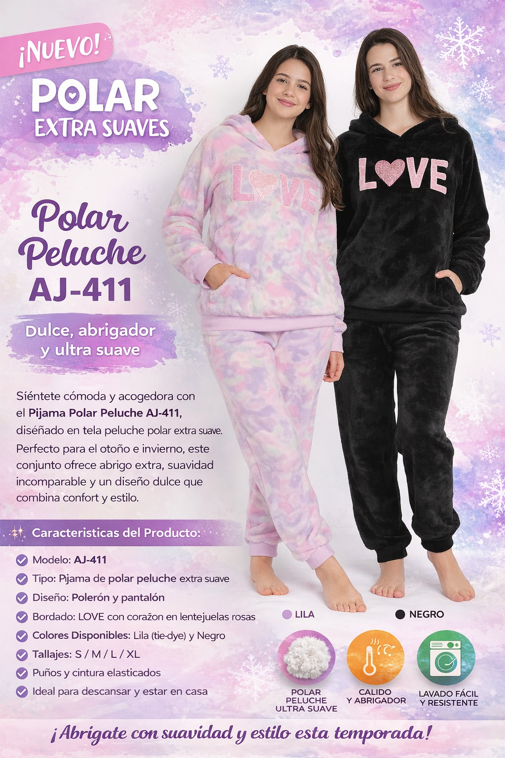 Pijama polar niña AJ-411 Lady Genny