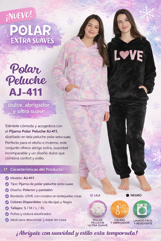 Pijama polar niña AJ-411 Lady Genny