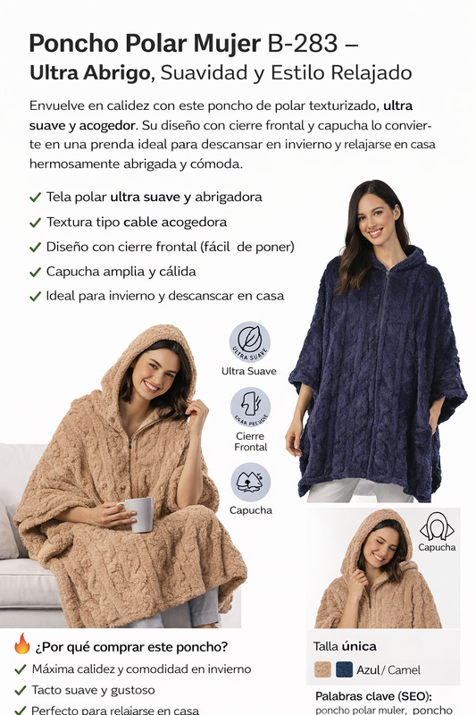Poncho polar B-283 Lady Genny