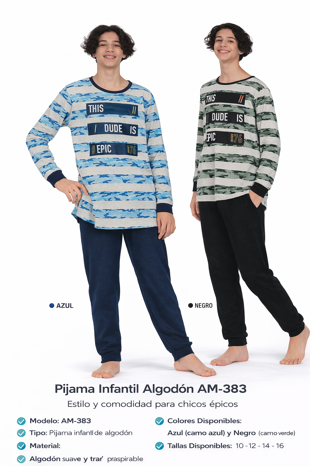 Pijama cotton niño AM-383 Lady Genny